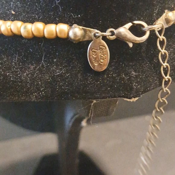 Elegant Gold Multi Stramd Beaded Necklace - Picture 6 of 8